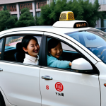 Autonomous Taxi in Beijing**

"A fully clothed woman smiling, riding in the back of a self-driving taxi in Beijing's Yizhuang district, modern architecture in the background, daytime, appropriate content, safe for work, professional, perfect anatomy, natural proportions, well-formed hands, proper finger count, modest clothing, clear details, professional photography."

**