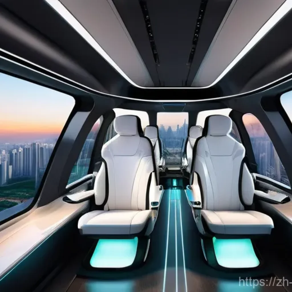 플라잉 택시 시장 - **Prompt 1: "A serene, futuristic urban commute in a Chinese city via an electric eVTOL flying taxi....