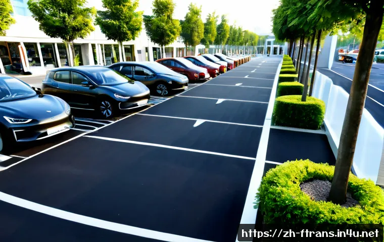 전기차 충전소 확대 - Photorealistic wide-angle view of a newly expanded electric vehicle charging hub beside a modern urb...